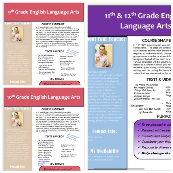 Syllabi: High School, Grades&nbsp;9-12